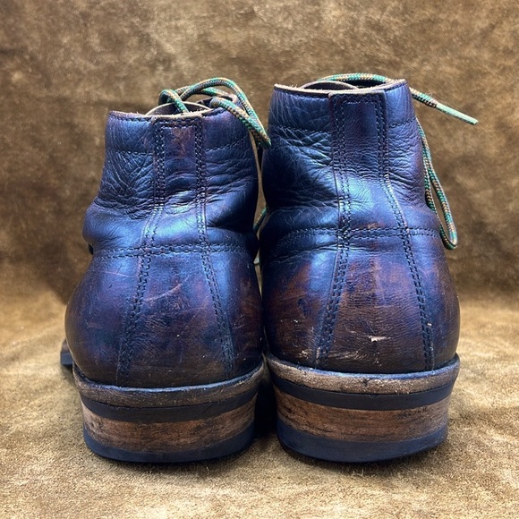 Vintage White’s Semi Dress Brownish Black Distressed Ankle Boots - Picture 5 of 14